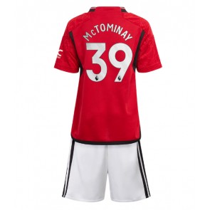 Manchester United Scott McTominay #39 Replika Babytøj Hjemmebanesæt Børn 2023-24 Kortærmet (+ Korte bukser)